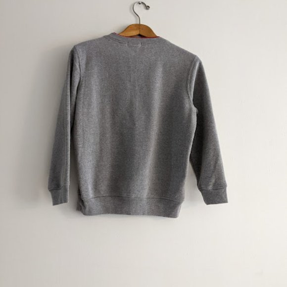 Hasting and Smith Gray Poinsettia Christmas Sweatshirt Size SP - Picture 5 of 9